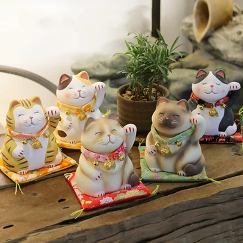 Keramikas Laimīgs Kaķis Rotājumu Radošā Japāņu Karikatūra Kaķis Izrotāt Dāvanu Kastē Kāzu Veikala Atvēršanu Dāvanu Dzīvojamā Istaba Rotājumi