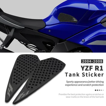 Par Yamaha YZF R1 YZF-R1 2004 2005 2006 2007 2008 Moto Anti slip Tvertne Pad 3M Pusē Gāzes Ceļgalu Saķeri Vilces Spilventiņi Aizsargs Uzlīme
