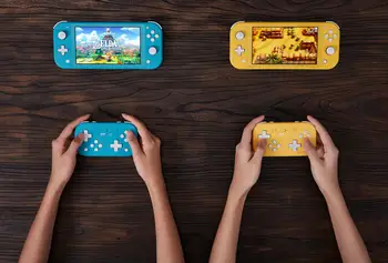 JAUNU 8BitDo Lite Bluetooth Gamepad Nintendo Slēdzis Lite Nintendo Pārslēgt Logus Dzeltena Tirkīza Izdevums