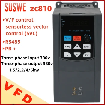 Vektoru inverter VFD Inverter 1.5 KW 2.2 KW, 4 KW 5KW Invertors 380V 3PH RS485 Komunikācijas Inverter pb+