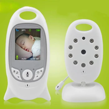 Bezvadu Video Baby Monitor 2,0 collu Krāsu Drošības Kamera 2 Veids, kā Runāt NightVision IS LED Temperatūras Uzraudzība ar 8 Šūpuļdziesma