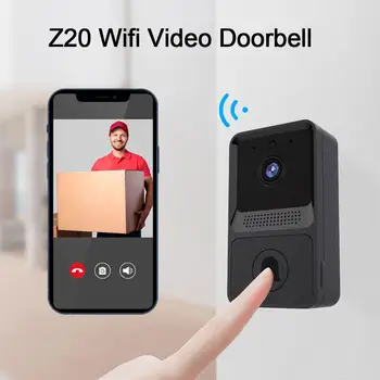 Bezvadu Durvju zvans WiFi Āra HD Kamera, Home Security Durvju Zvanu Nakts Redzamības Video Domofons Balss Mainīt Vizuālo Tālvadības Doorhole